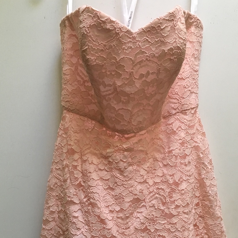 David's Bridal Formal Strapless Dress